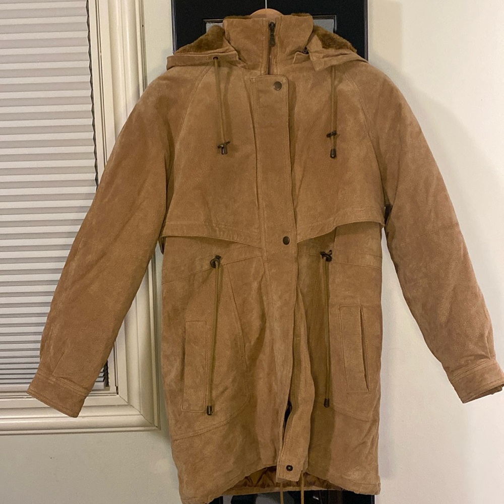 Vintage Premium Collection Suede Leather Coat Size 6-8